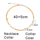 316L Stainless Steel Women's Choker Necklace Thick Chain Knot Jewelry