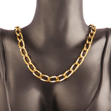 316L Stainless Steel Women's Choker Necklace Thick Chain Knot Jewelry