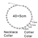 316L Stainless Steel Women's Choker Necklace Thick Chain Knot Jewelry