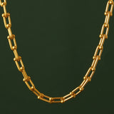 316L Stainless Steel Necklace Thick Clavicle Chain Choker Necklaces for Women