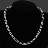 316L Stainless Steel Necklace Thick Clavicle Chain Choker Necklaces for Women