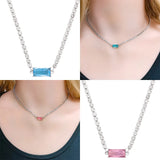 316L Stainless Steel Heart Necklace Zircon Star Charms Jewelry