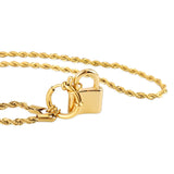 316L Stainless Steel Women's Twist Chain Necklace Hollow Lock Heart Pendant