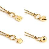 316L Stainless Steel Women's Twist Chain Necklace Hollow Lock Heart Pendant