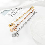 316L Stainless Steel Heart Charm Bracelet for Women