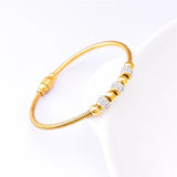 316L Stainless Steel Zircon Lucky Beads Charm Chain Bracelets