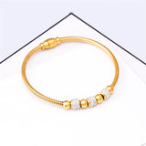 316L Stainless Steel Zircon Lucky Beads Charm Chain Bracelets