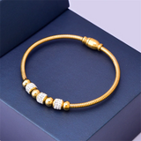 316L Stainless Steel Zircon Lucky Beads Charm Chain Bracelets