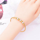 316L Stainless Steel Zircon Lucky Beads Charm Chain Bracelets