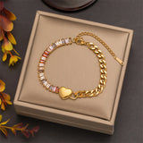 316L Stainless Steel Butterfly Charm Chain Bracelets For Women