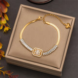 316L Stainless Steel Butterfly Charm Chain Bracelets For Women
