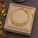 316L Stainless Steel Butterfly Charm Chain Bracelets For Women