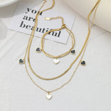 316L Stainless Steel Seashell Heart Charm Choker