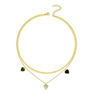 316L Stainless Steel Seashell Heart Charm Choker