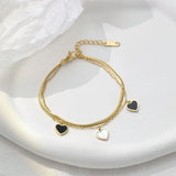 316L Stainless Steel Seashell Heart Charm Choker