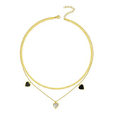 316L Stainless Steel Seashell Heart Charm Choker