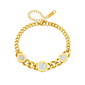 316L Stainless Steel Seashells & Butterfly Charm Bracelets For Women