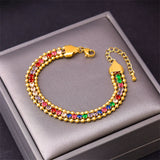 316L Stainless Steel Charm Chain Bracelets for Women