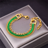 316L Stainless Steel Charm Chain Bracelets for Women