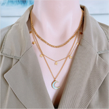 316L Stainless Steel Heart Stars Moon Butterfly Charms Choker Necklace Pendant