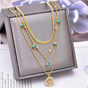 Stainless Steel Moon Star Tree Love Choker Necklace Pendant