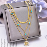 Stainless Steel Moon Star Tree Love Choker Necklace Pendant