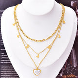 Stainless Steel Moon Star Tree Love Choker Necklace Pendant