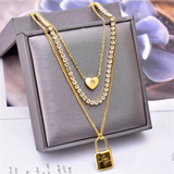Stainless Steel Moon Star Tree Love Choker Necklace Pendant