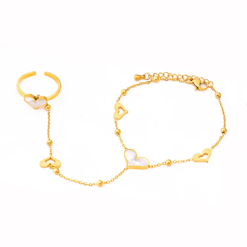 316L SS Charm Bracelets & Ring Combo for Women