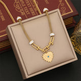 316L Stainless Steel Zircon Charm Choker Necklaces For Women