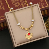 316L Stainless Steel Zircon Charm Choker Necklaces For Women