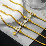 Butterfly Charm Zircon Snake Chain Bracelets Women