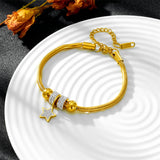 Butterfly Charm Zircon Snake Chain Bracelets Women