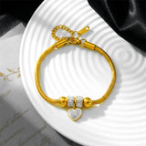 Butterfly Charm Zircon Snake Chain Bracelets Women