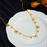 316L Stainless Steel Zircon Charm Chain Choker Necklace Pendant