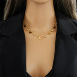 316L Stainless Steel Zircon Charm Chain Choker Necklace Pendant