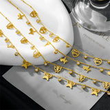 316L Stainless Steel Zircon Charm Chain Choker Necklace Pendant