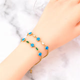 316L Stainless Steel Seashell Charm Chain Bracelets for Women