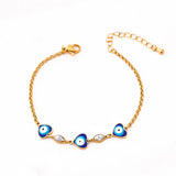 316L Stainless Steel Seashell Charm Chain Bracelets for Women