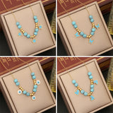 Eyes Heart Charm Choker Necklaces Pendants - 8 Different Pearl Stone Options
