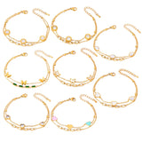 Stainless Steel 2-Layer Charm Chain Bracelets For Women