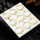 9 Styles Beaded Zircon Stone Heart Eye Charm Bracelets