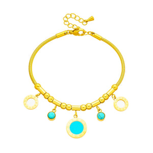 9 Styles Beaded Zircon Stone Heart Eye Charm Bracelets