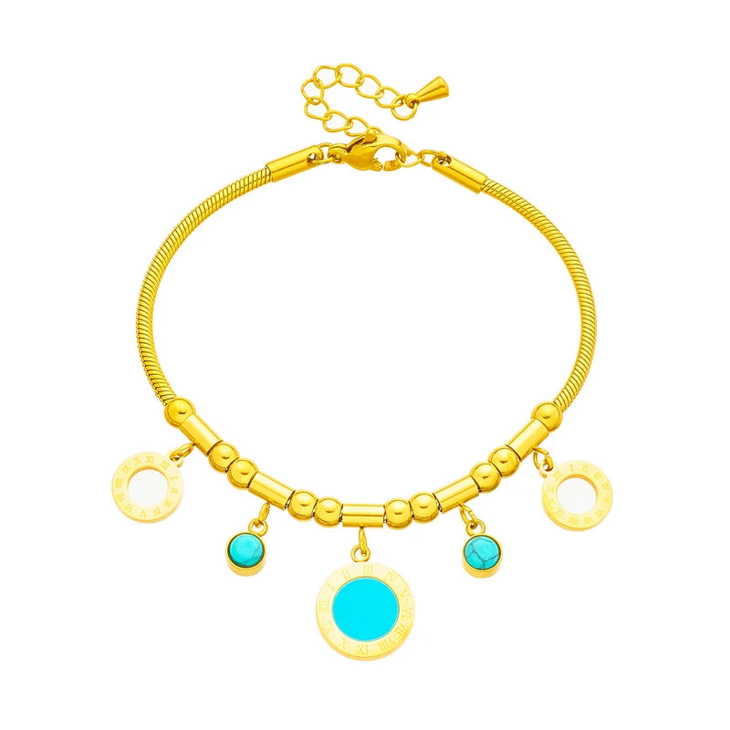 9 Styles Beaded Zircon Stone Heart Eye Charm Bracelets