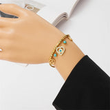 9 Styles Beaded Zircon Stone Heart Eye Charm Bracelets