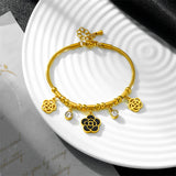 9 Styles Beaded Zircon Stone Heart Eye Charm Bracelets