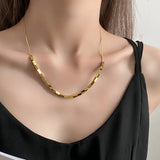 316L Stainless Steel Charm Necklace with Snake Bone Chain