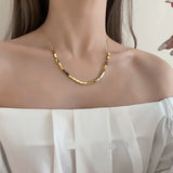316L Stainless Steel Charm Necklace with Snake Bone Chain