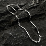 316L SS Squares Splicing Charms Chain Choker Necklace for Women