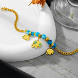 Bohemian Style Elephant Charm Chain Bracelet